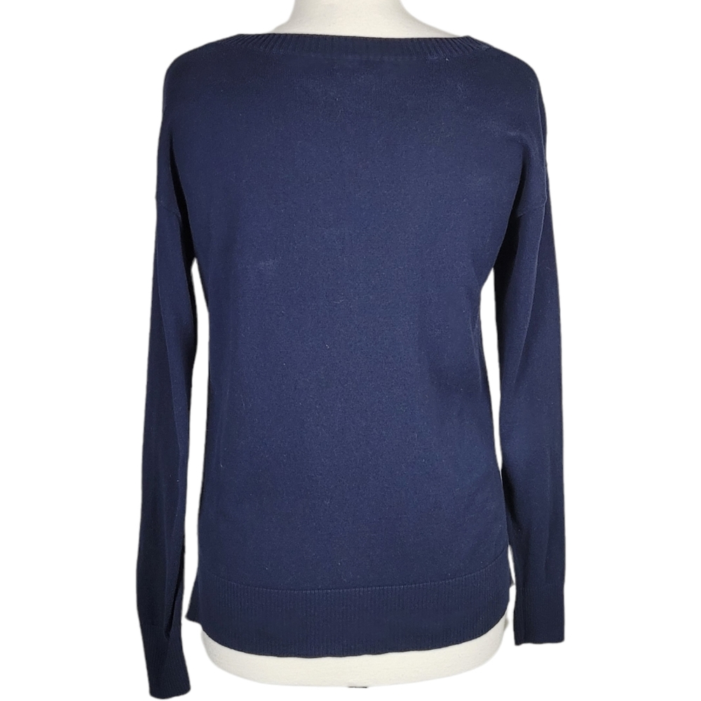 GAP Sweater Long Sleeve Crew Neck Pullover Navy Blue Size Small - Picture 4 of 7